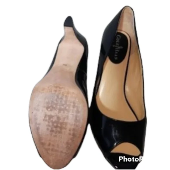 Cole Haan peep toe heels - Picture 8 of 10